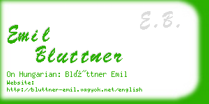 emil bluttner business card